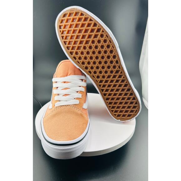 Vans Old Skool Shoes Peach/White Canvas Skate Sneakers 508357 Sz 4 - Picture 1 of 6